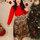 Leopard Midi Skirt