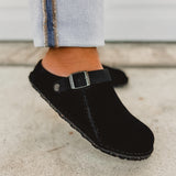 Birkenstock Lutry Premium Suede Clog - Black