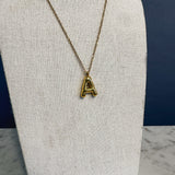 Ball Chain Letter Necklace - Lace and Grace Boutique