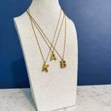 Ball Chain Letter Necklace - Lace and Grace Boutique