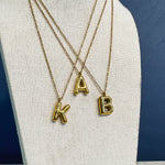Ball Chain Letter Necklace - Lace and Grace Boutique
