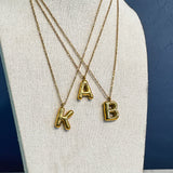 Ball Chain Letter Necklace - Lace and Grace Boutique