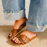 Birkenstock Madrid Big Buckle Sandal - Cognac