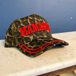 Mamacita Embroidered Hat - Red/Leopard - Lace and Grace Boutique