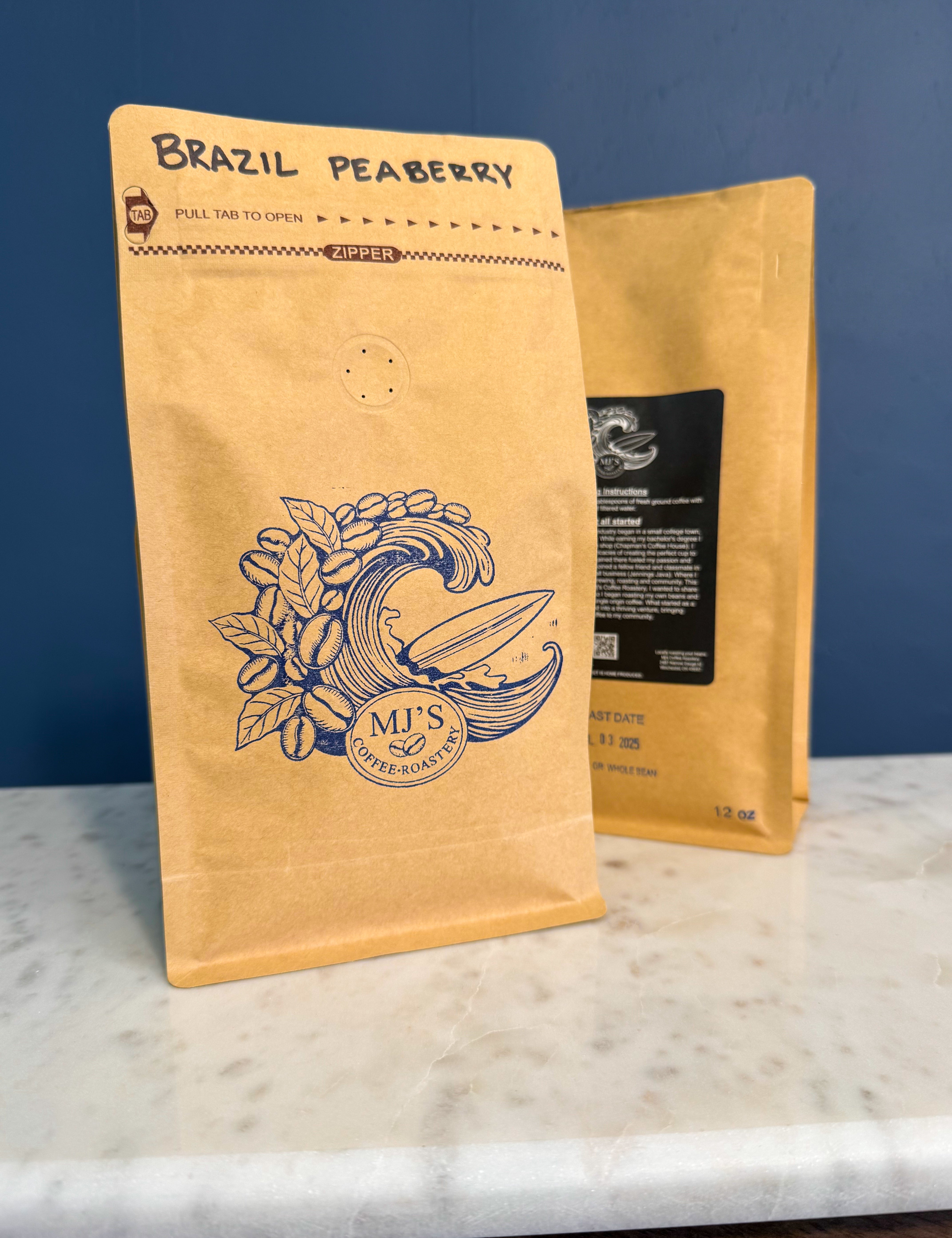 MJ's Coffee Roastery - Brazil Peaberry (Single Origin) - Lace and Grace Boutique