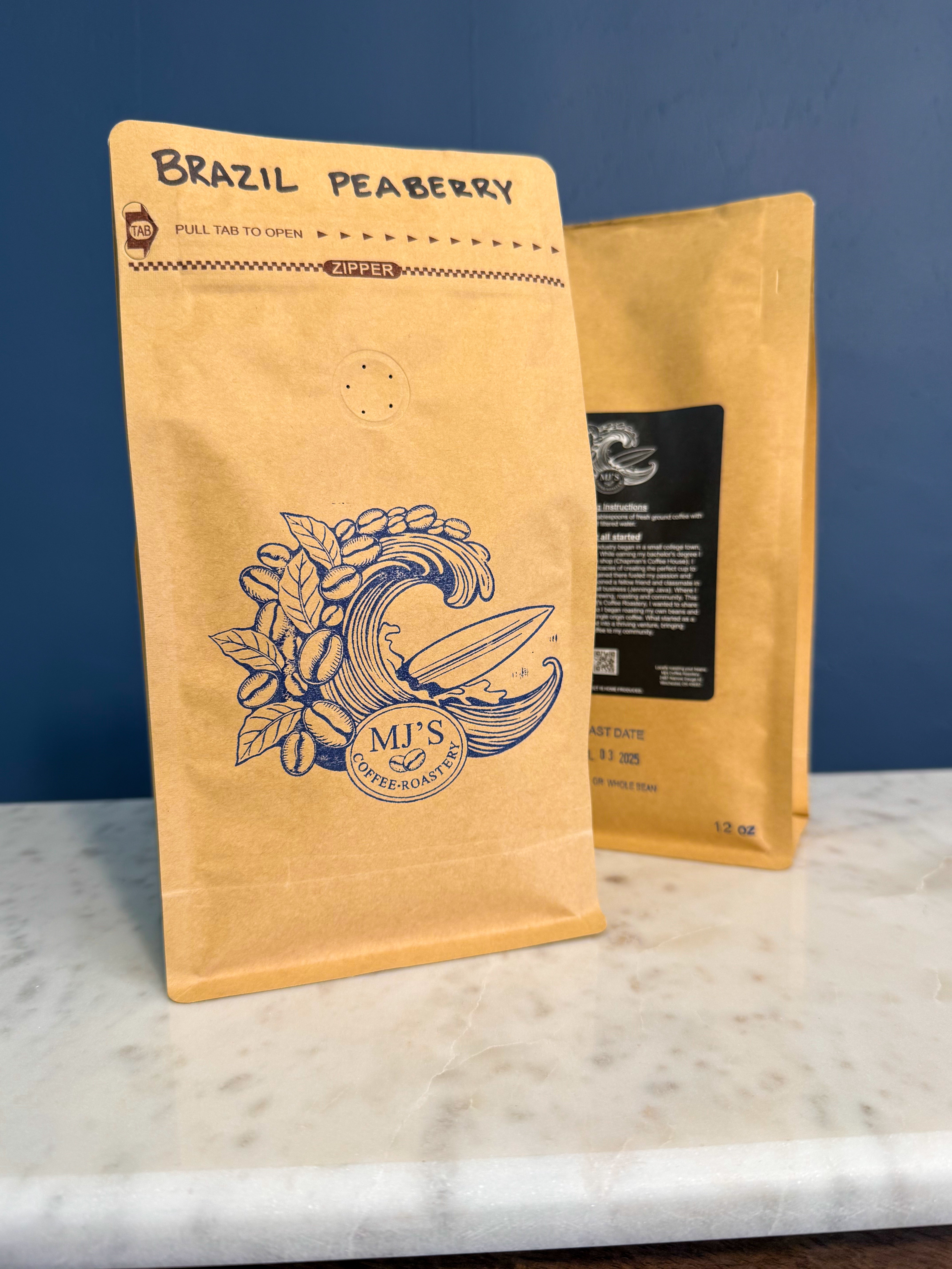 MJ's Coffee Roastery - Brazil Peaberry (Single Origin) - Lace and Grace Boutique