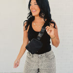 Nylon Belt Bag - Black - Lace and Grace Boutique
