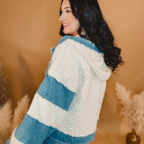 Vintage Wash Color Blocked Quilted Jacket - Cream Multi