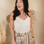 Oli & Hali Too Good To Me Crochet Lace Tank - Natural - Lace and Grace Boutique