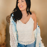 Oli & Hali Too Good To Me Crochet Lace Tank - Natural - Lace and Grace Boutique