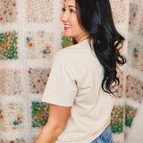 Quilt Block Pattern Graphic Tee - Cottage Green