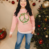 Peace On Earth French Terry Sweatshirt - Mauve