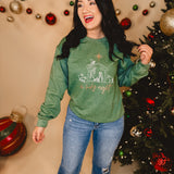 Oh Holy Night Sweatshirt - Heather Green