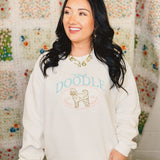 Club Doodle Embroidered Sweatshirt - White