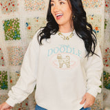 Club Doodle Embroidered Sweatshirt - White