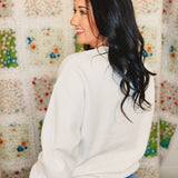 Club Doodle Embroidered Sweatshirt - White