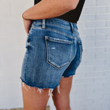 Disarming High Rise Denim Shorts - Medium Wash