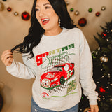 Santa's Speedway Sweatshirt - Ash