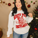 Simply Southern North Pole University Crewneck - White