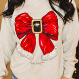 Simply Southern Santa Bow Sweatshirt - Flurry