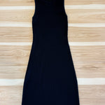 Ribbed Racerback Sweater Tank Dress - Black - Lace and Grace Boutique