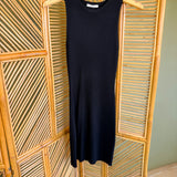 Ribbed Racerback Sweater Tank Dress - Black - Lace and Grace Boutique