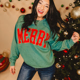 Merry Gold Crewneck Sweatshirt - Hunter Green