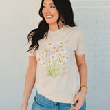 Live Life in Full Bloom Tee - Tan