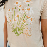Live Life in Full Bloom Tee - Tan