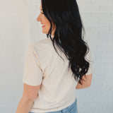Live Life in Full Bloom Tee - Tan