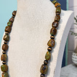 Navajo Pearl & Green Turquoise Stone Beaded Necklace