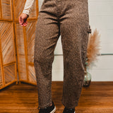 Hidden Sammie Carpenter Barrel Jean - Brown Cheetah