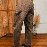 Hidden Sammie Carpenter Barrel Jean - Brown Cheetah