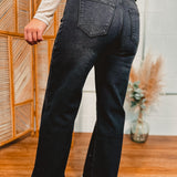 Kancan High Rise Wide Leg Jean - Black