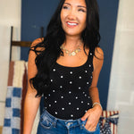 Polka Dot Tank - Black - Lace and Grace Boutique