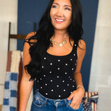 Polka Dot Tank - Black - Lace and Grace Boutique