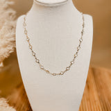 Circular Crystal Studded Chain Link Necklace