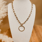 U Link Circle Pendant Necklace