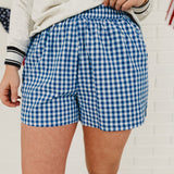 Gingham Shorts - Blue/White