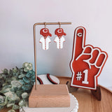 Reds Hat & Jersey Dangle Earrings - Lace and Grace Boutique