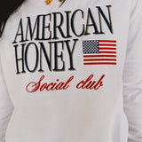 Simply Southern Embroidered Varsity Pullover - American Honey Social Club