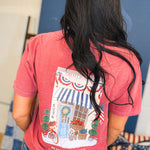 Blooming In The Land Of The Free Graphic Tee - Crimson - Lace and Grace Boutique