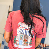 Blooming In The Land Of The Free Graphic Tee - Crimson - Lace and Grace Boutique