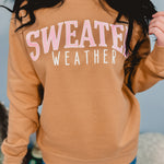 Sweater Weather Sweatshirt - Camel - Lace and Grace Boutique