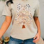 Christmas Tree Camo Tee - Bay Green - Lace and Grace Boutique
