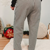 Simply Southern Gingham Pajama Pant - Black