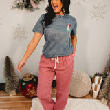 Simply Southern Christmas Cake Tee - Washed Coal