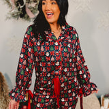 Simply Southern Bow Detail Christmas Tree Pajama Set