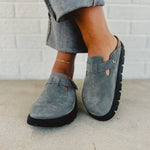 Birkenstock Boston Papillio Chunky Platform Clogs - Basalt Gray/Black - Lace and Grace Boutique