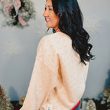 Simply Southern Varsity Merry & Bright Sweatshirt - Cream